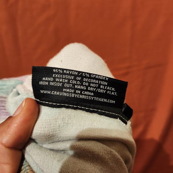 Sz Medium Soft Serve Swirl Lounge Set - Cravings by Chrissy Teigen Purple Green - Picture 10 of 11